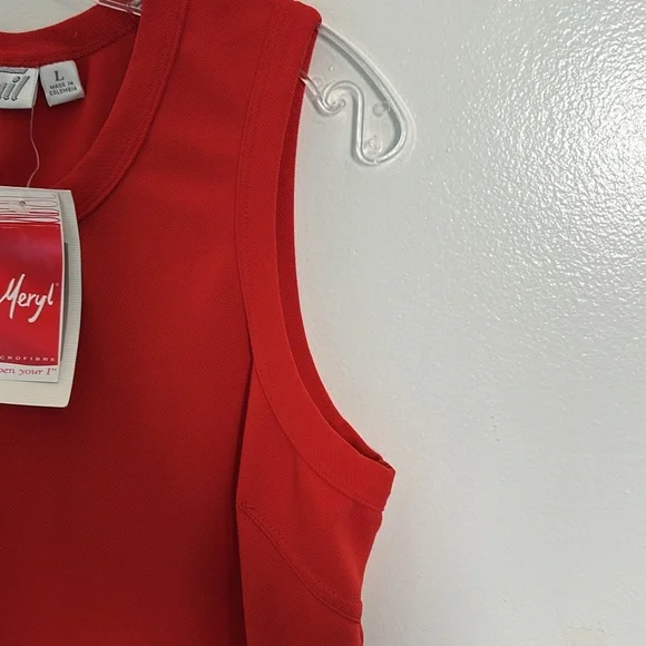 NWT Tail Tech Meryl Performance Golf/Tennis Workout Red Tank Top Size Large - Picture 3 of 9